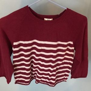 Maroon cropped sweater